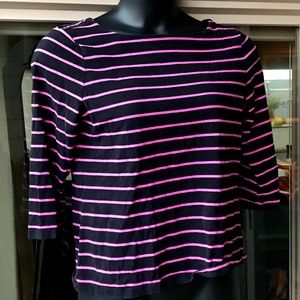 Lauren Ralph Lauren boat neck stretchy striped pullover, XL